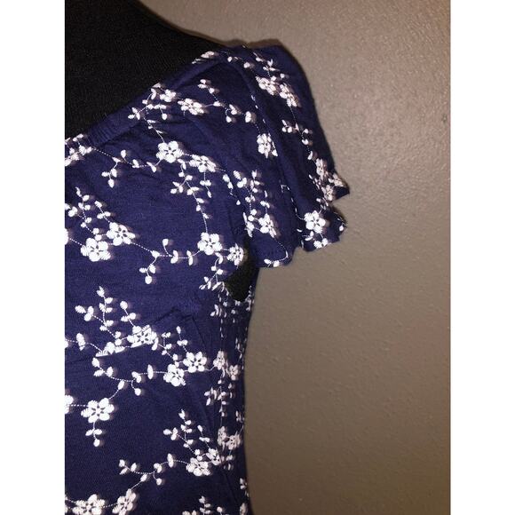 Roommates navy blue ruffled crop top women's size small - Picture 2 of 6